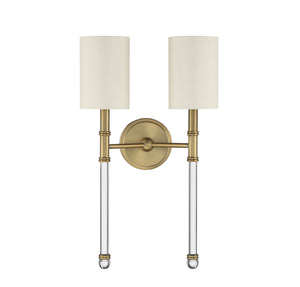 Savoy House - 9-103-2-322 - Two Light Wall Sconce - Fremont - Warm Brass