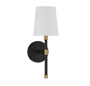 Savoy House - 9-1632-1-143 - One Light Wall Sconce - Brody - Matte Black with Warm Brass Accents