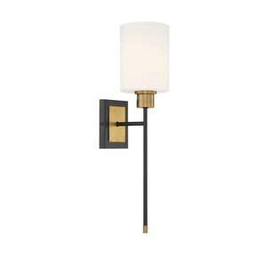 Savoy House - 9-1645-1-143 - One Light Wall Sconce - Alvara - Matte Black with Warm Brass Accents