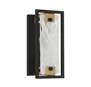 Savoy House - 9-1697-1-143 - One Light Wall Sconce - Hayward - Matte Black with Warm Brass Accents