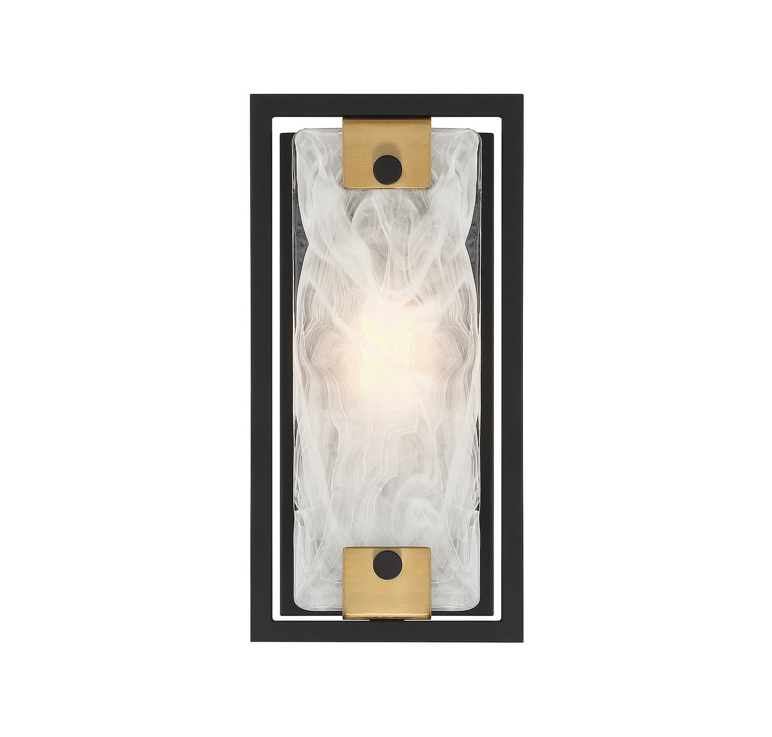 Savoy House - 9-1697-1-143 - One Light Wall Sconce - Hayward - Matte Black with Warm Brass Accents