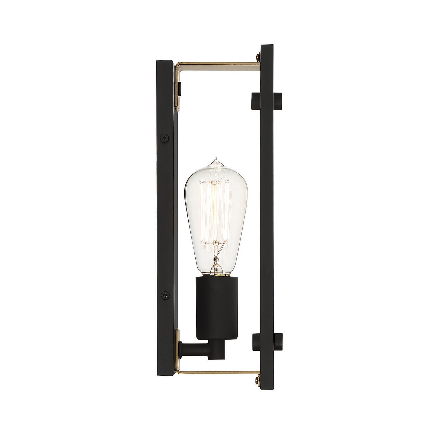 Savoy House - 9-1697-1-143 - One Light Wall Sconce - Hayward - Matte Black with Warm Brass Accents