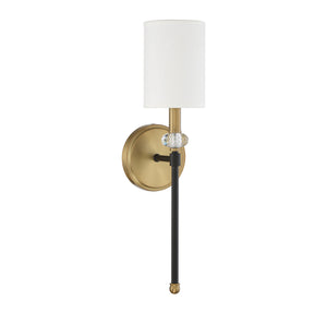 Savoy House - 9-1888-1-143 - One Light Wall Sconce - Tivoli - Matte Black with Warm Brass Accents