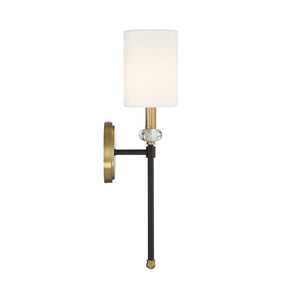 Savoy House - 9-1888-1-143 - One Light Wall Sconce - Tivoli - Matte Black with Warm Brass Accents