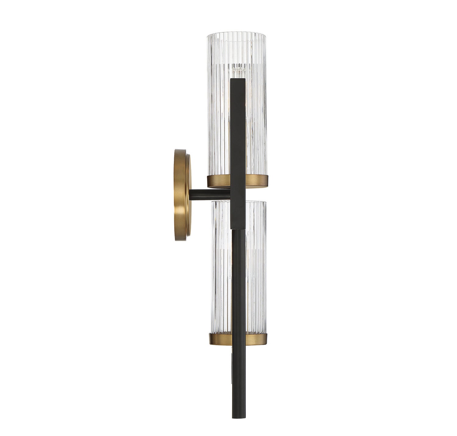 Savoy House - 9-1905-2-143 - Two Light Wall Sconce - Midland - Matte Black with Warm Brass Accents