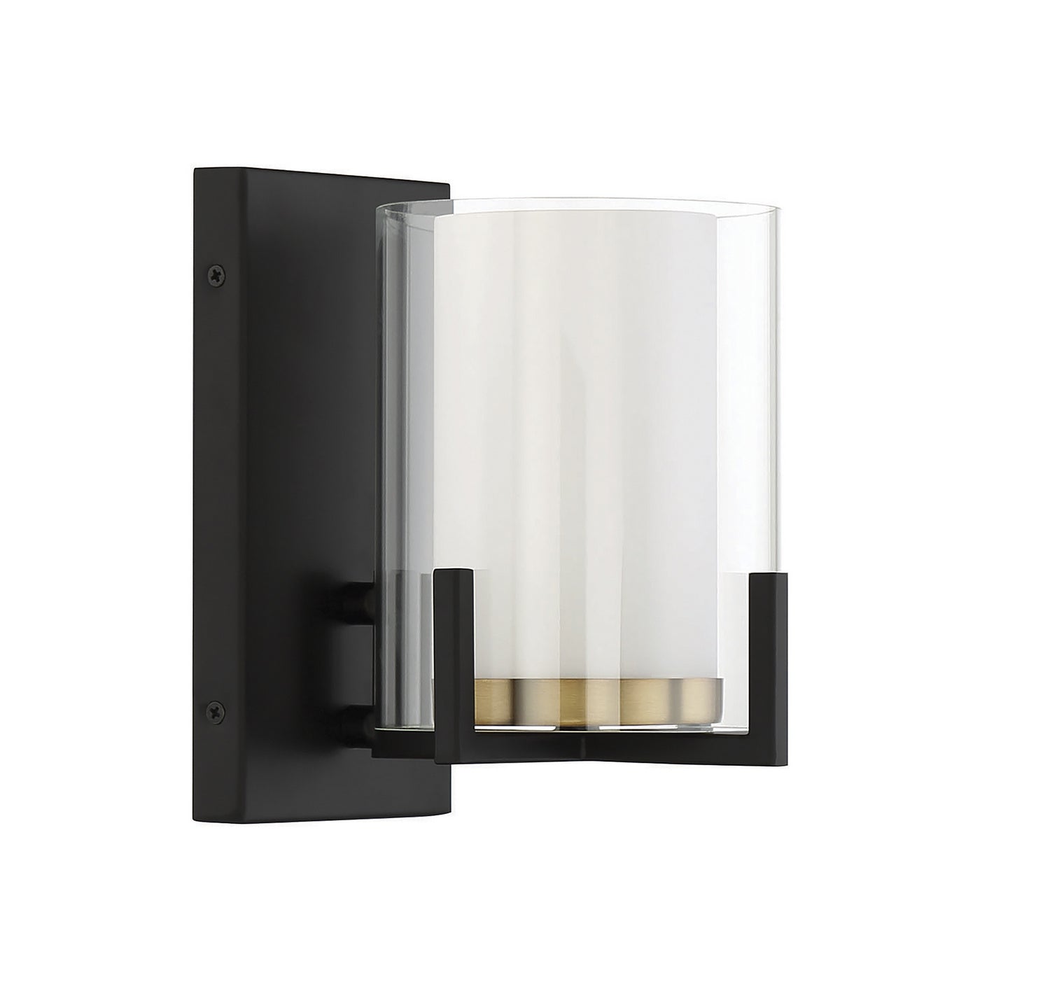 Savoy House - 9-1977-1-143 - One Light Wall Sconce - Eaton - Matte Black with Warm Brass Accents