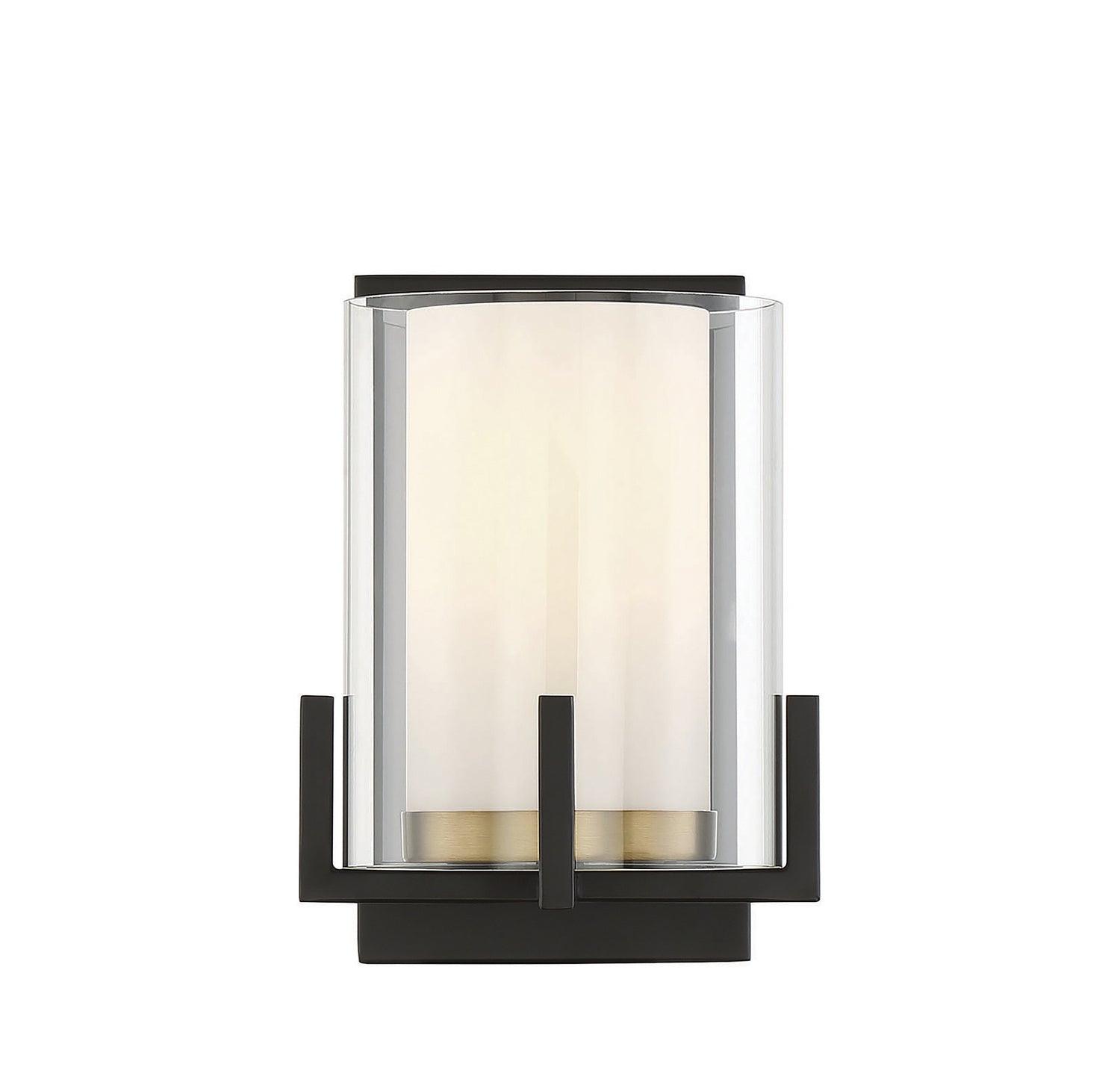 Savoy House - 9-1977-1-143 - One Light Wall Sconce - Eaton - Matte Black with Warm Brass Accents