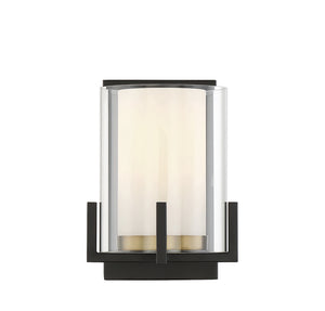 Savoy House - 9-1977-1-143 - One Light Wall Sconce - Eaton - Matte Black with Warm Brass Accents