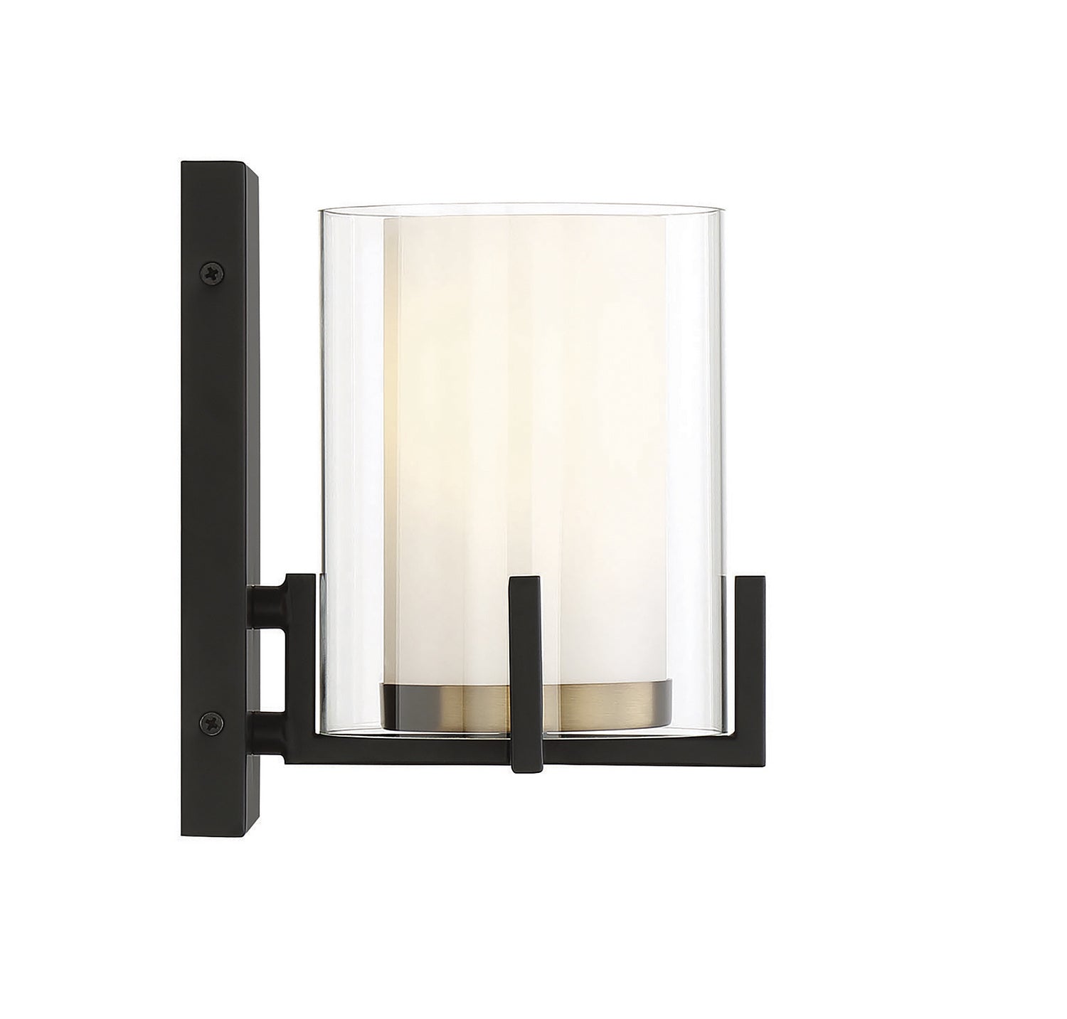 Savoy House - 9-1977-1-143 - One Light Wall Sconce - Eaton - Matte Black with Warm Brass Accents