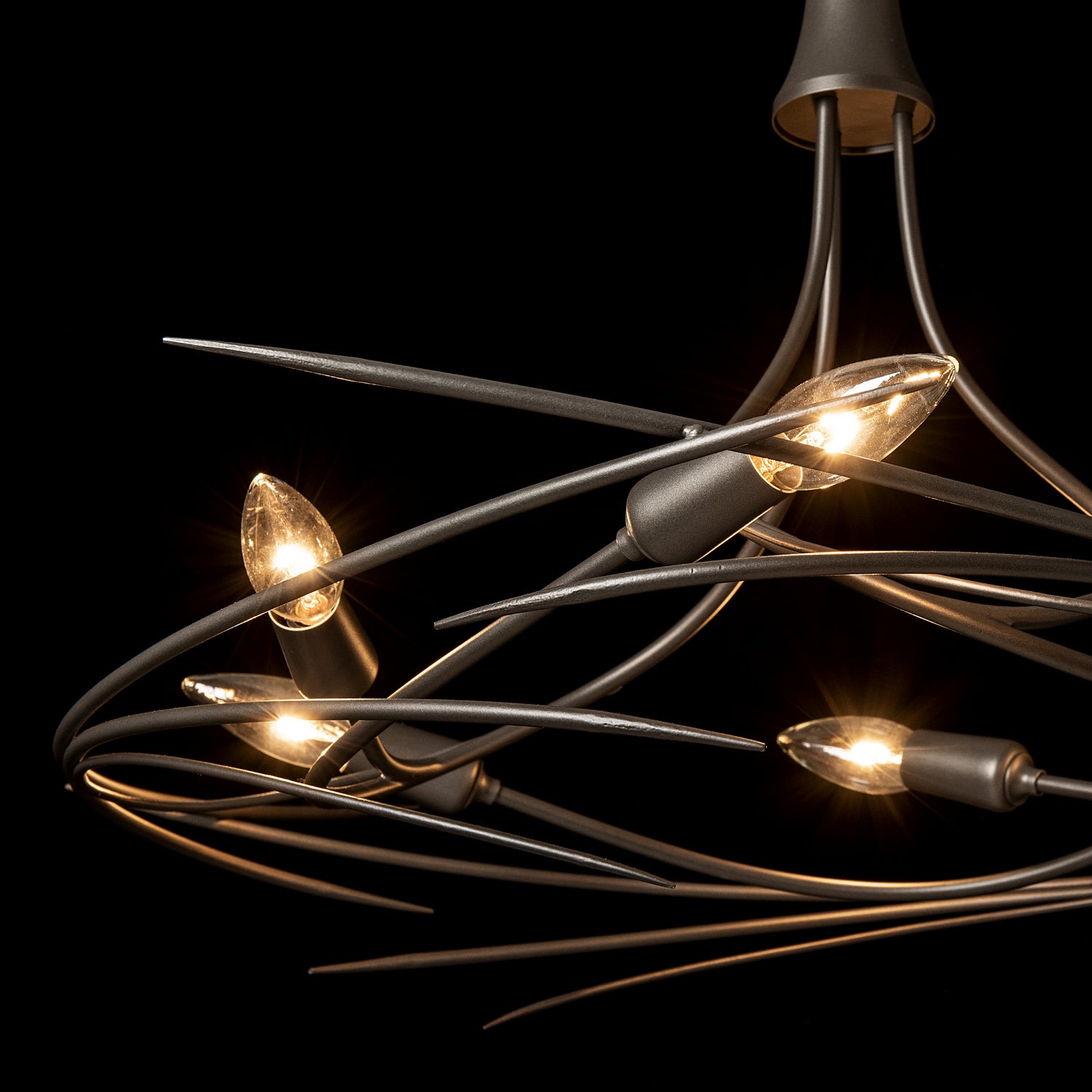 Hubbardton Forge - 101620-SKT-07 - Six Light Chandelier - Wisp - Dark Smoke