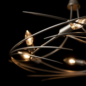 Hubbardton Forge - 101620-SKT-07 - Six Light Chandelier - Wisp - Dark Smoke