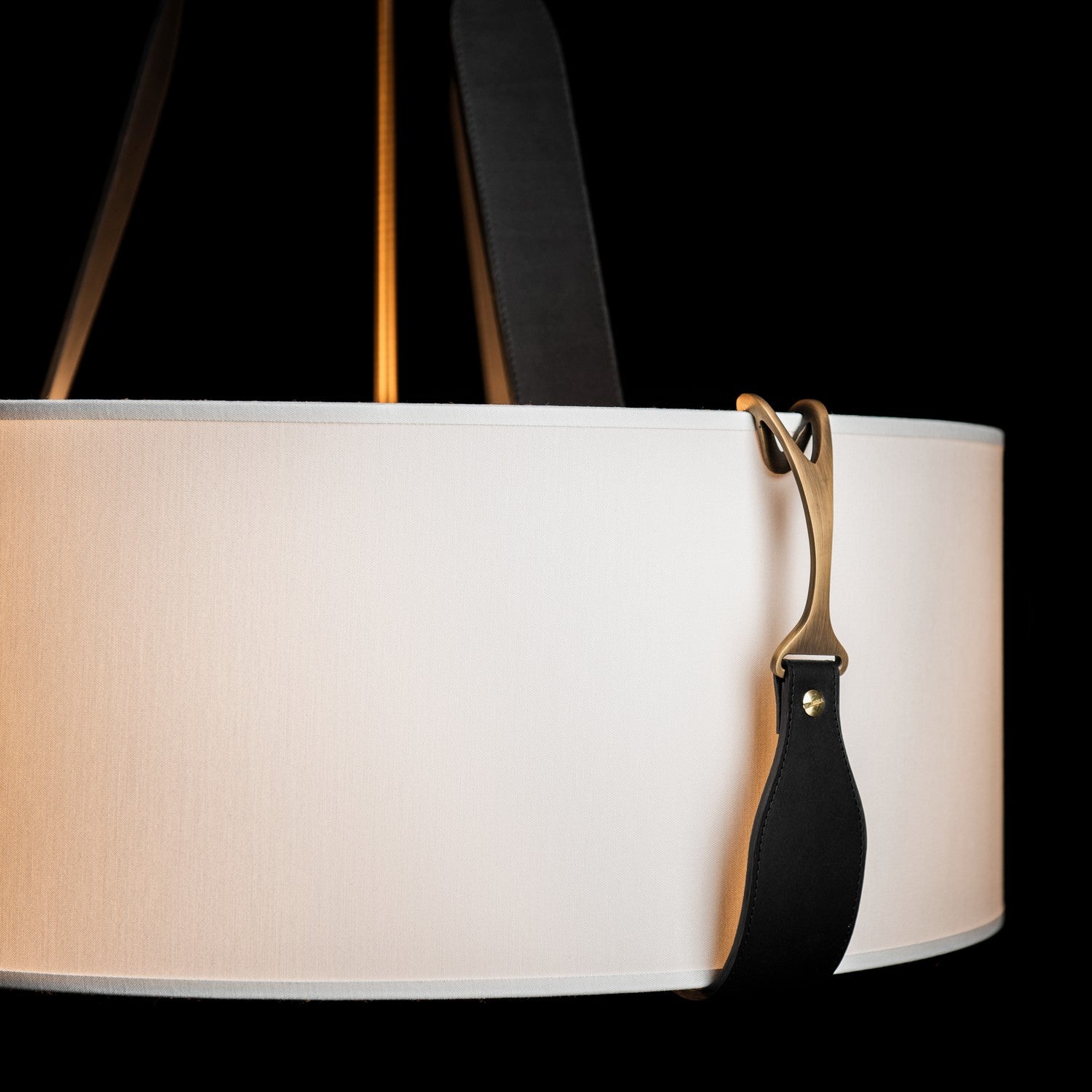 Hubbardton Forge - 104070-SKT-27-LK-SF2208 - Three Light Pendant - Saratoga - Antique Brass