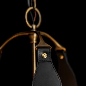 Hubbardton Forge - 104070-SKT-27-LK-SF2208 - Three Light Pendant - Saratoga - Antique Brass