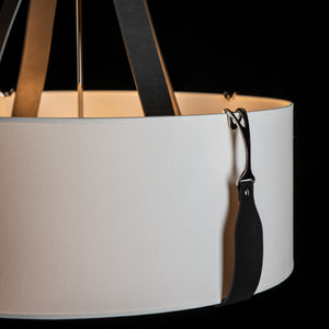 Hubbardton Forge - 104072-SKT-24-LK-SF2812 - Four Light Pendant - Saratoga - Polished Nickel