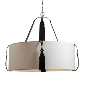 Hubbardton Forge - 104072-SKT-24-LK-SF2812 - Four Light Pendant - Saratoga - Polished Nickel