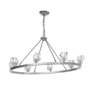 Hubbardton Forge - 105021-SKT-85-CR - Eight Light Chandelier - Gatsby - Sterling