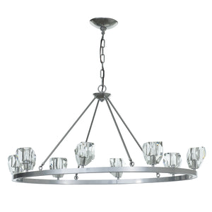 Hubbardton Forge - 105021-SKT-85-CR - Eight Light Chandelier - Gatsby - Sterling