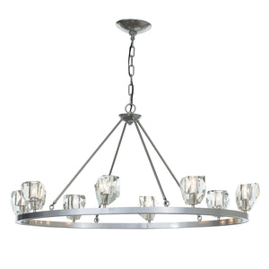 Hubbardton Forge - 105021-SKT-85-CR - Eight Light Chandelier - Gatsby - Sterling