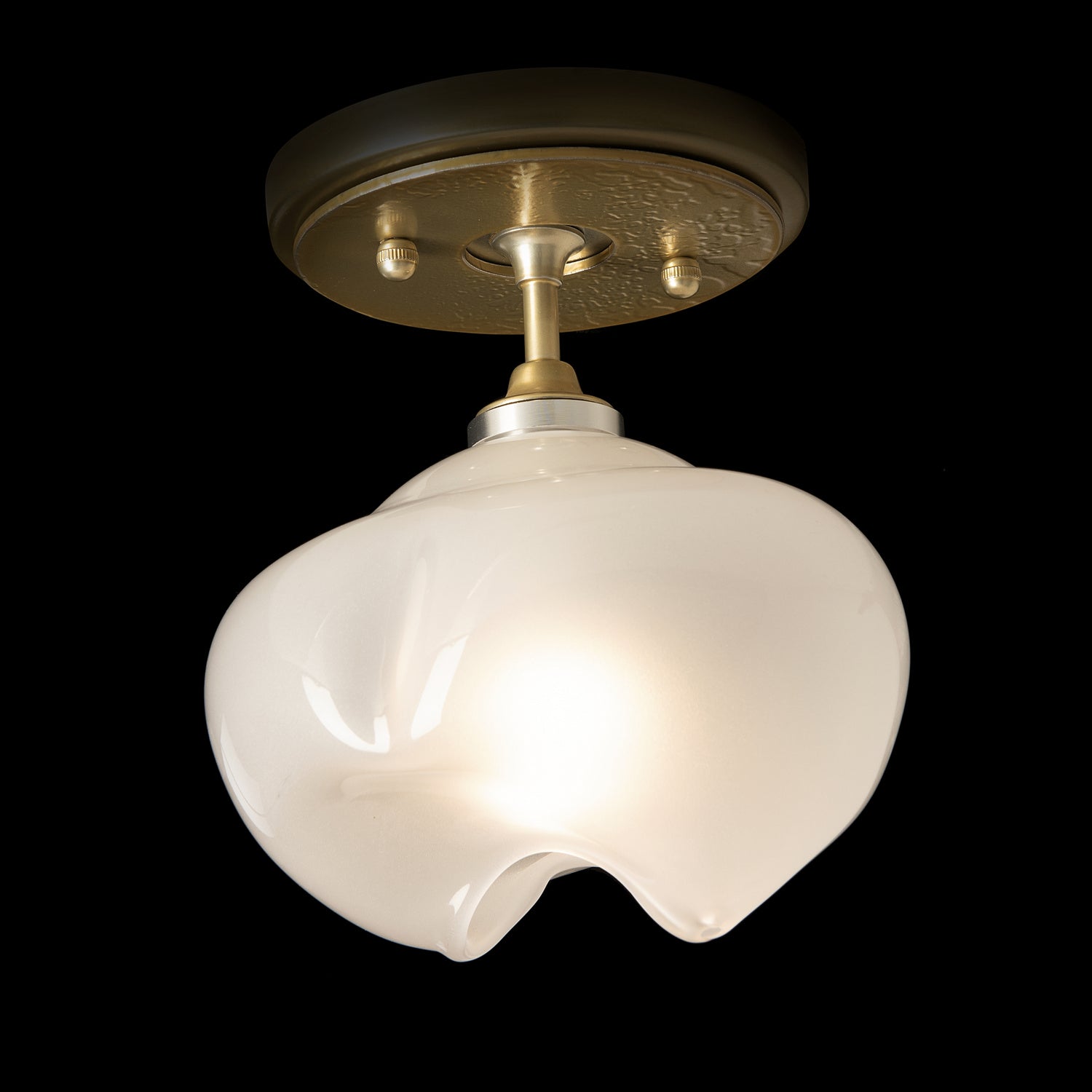 Hubbardton Forge - 121372-SKT-86-86-FD0710 - Ume 1-Light Semi-Flush - Ume - Modern Brass