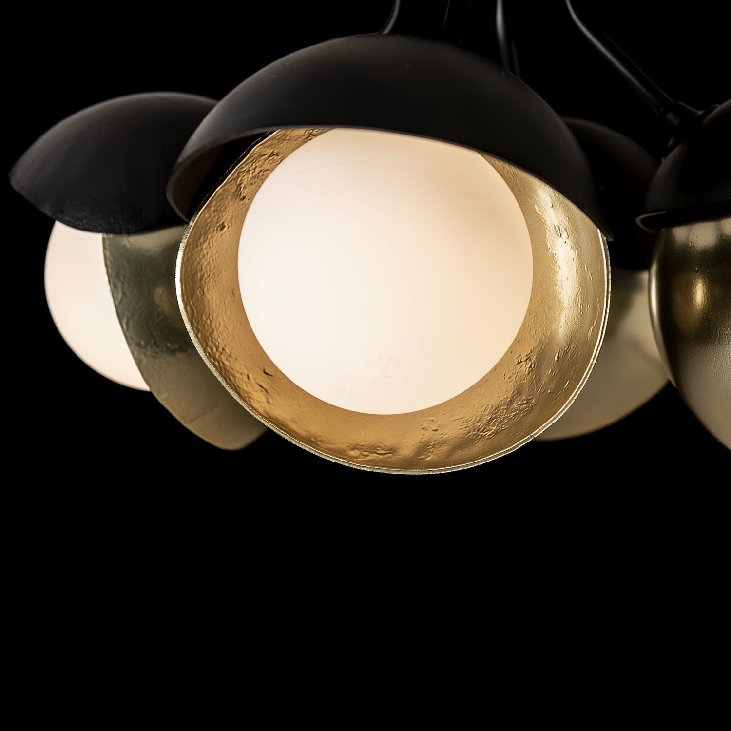 Hubbardton Forge - 121376-SKT-10-86-GG0711 - Four Light Semi-Flush Mount - Brooklyn - Black