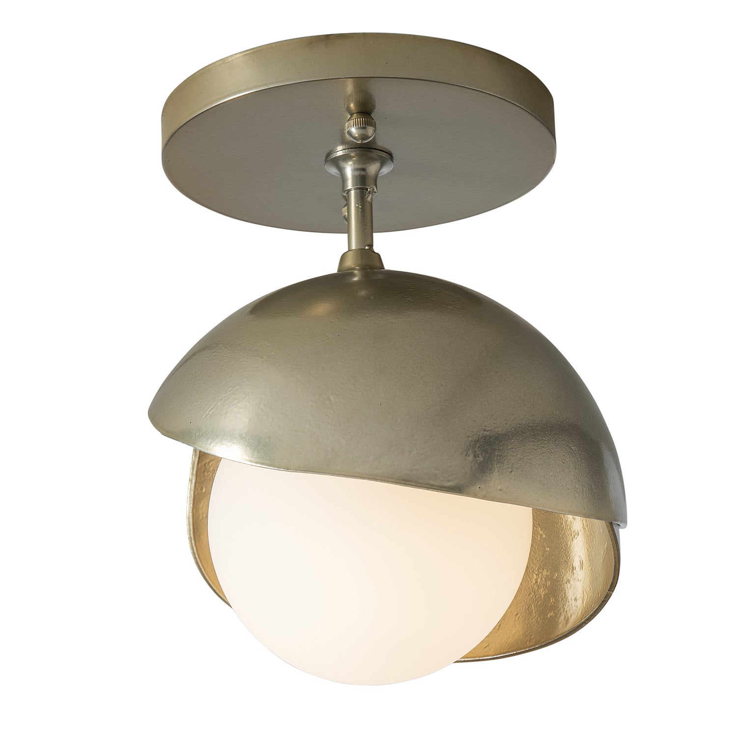 Hubbardton Forge - 121377-SKT-86-86-GG0711 - Brooklyn 1-Light Double Shade Semi-Flush - Brooklyn - Modern Brass