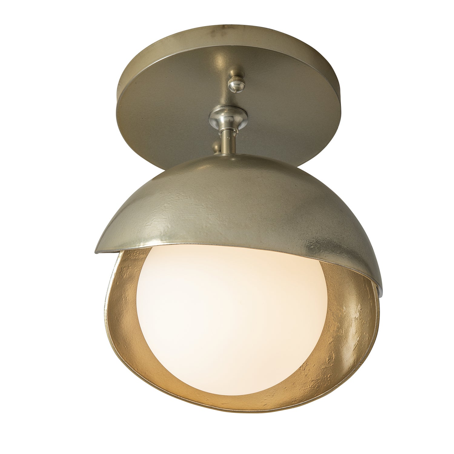 Hubbardton Forge - 121377-SKT-86-86-GG0711 - Brooklyn 1-Light Double Shade Semi-Flush - Brooklyn - Modern Brass