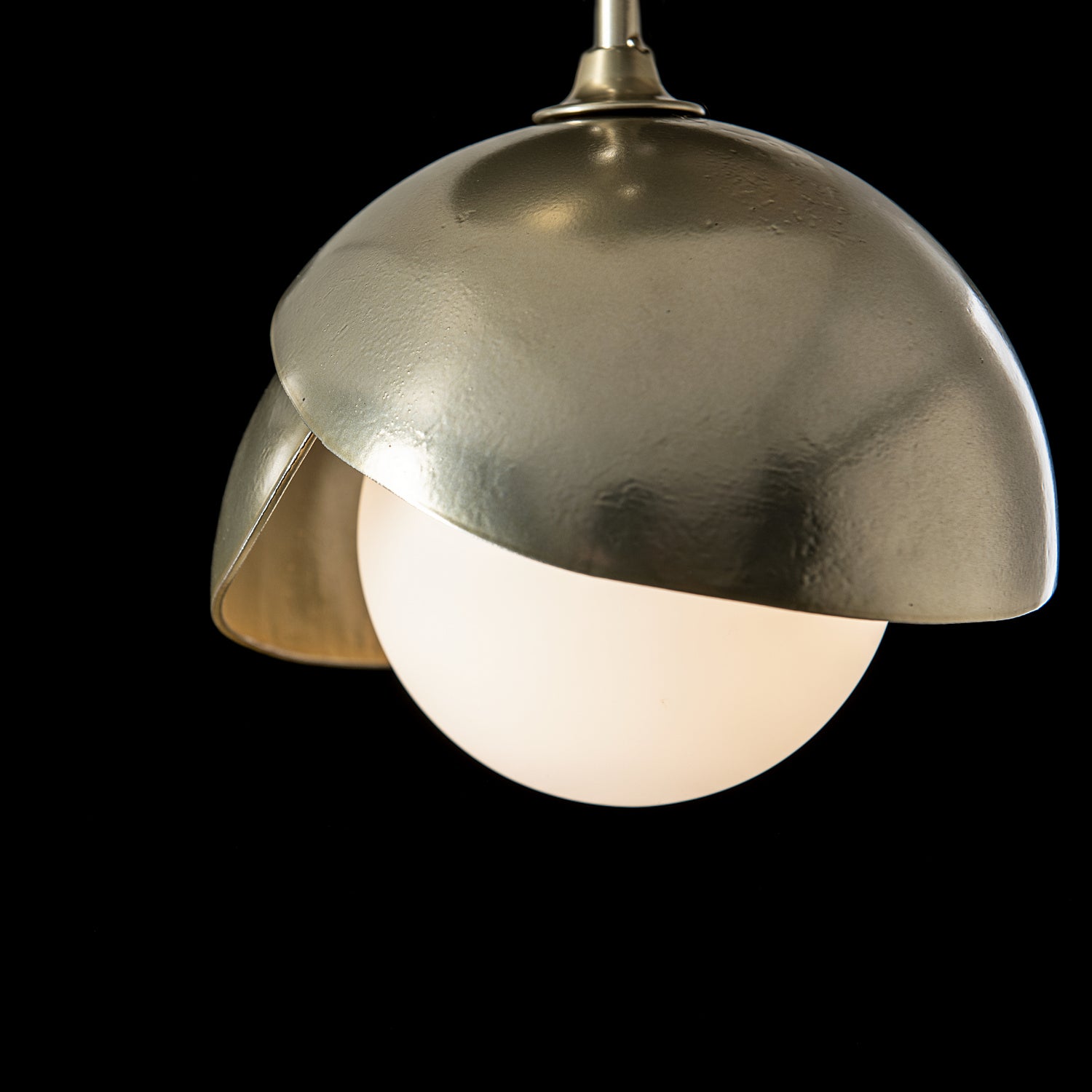 Hubbardton Forge - 121377-SKT-86-86-GG0711 - Brooklyn 1-Light Double Shade Semi-Flush - Brooklyn - Modern Brass