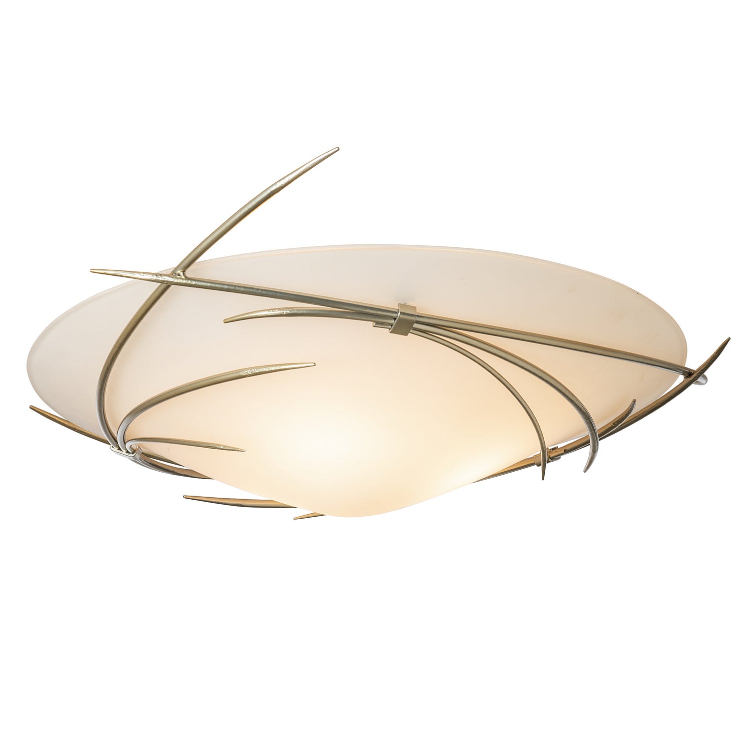 Hubbardton Forge - 121620-SKT-86-GG0722 - Three Light Semi-Flush Mount - Wisp - Modern Brass