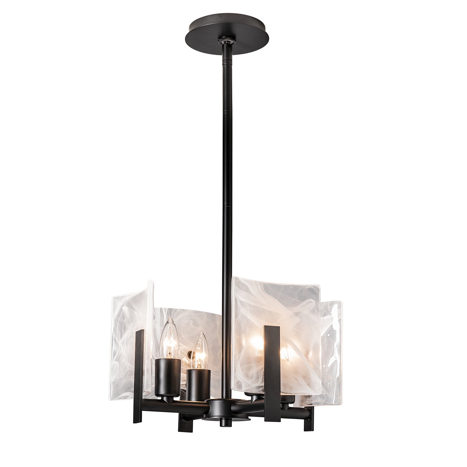 Hubbardton Forge - 131060-SKT-MULT-10-YR0719 - Four Light Semi-Flush/Pendant - Arc - Black