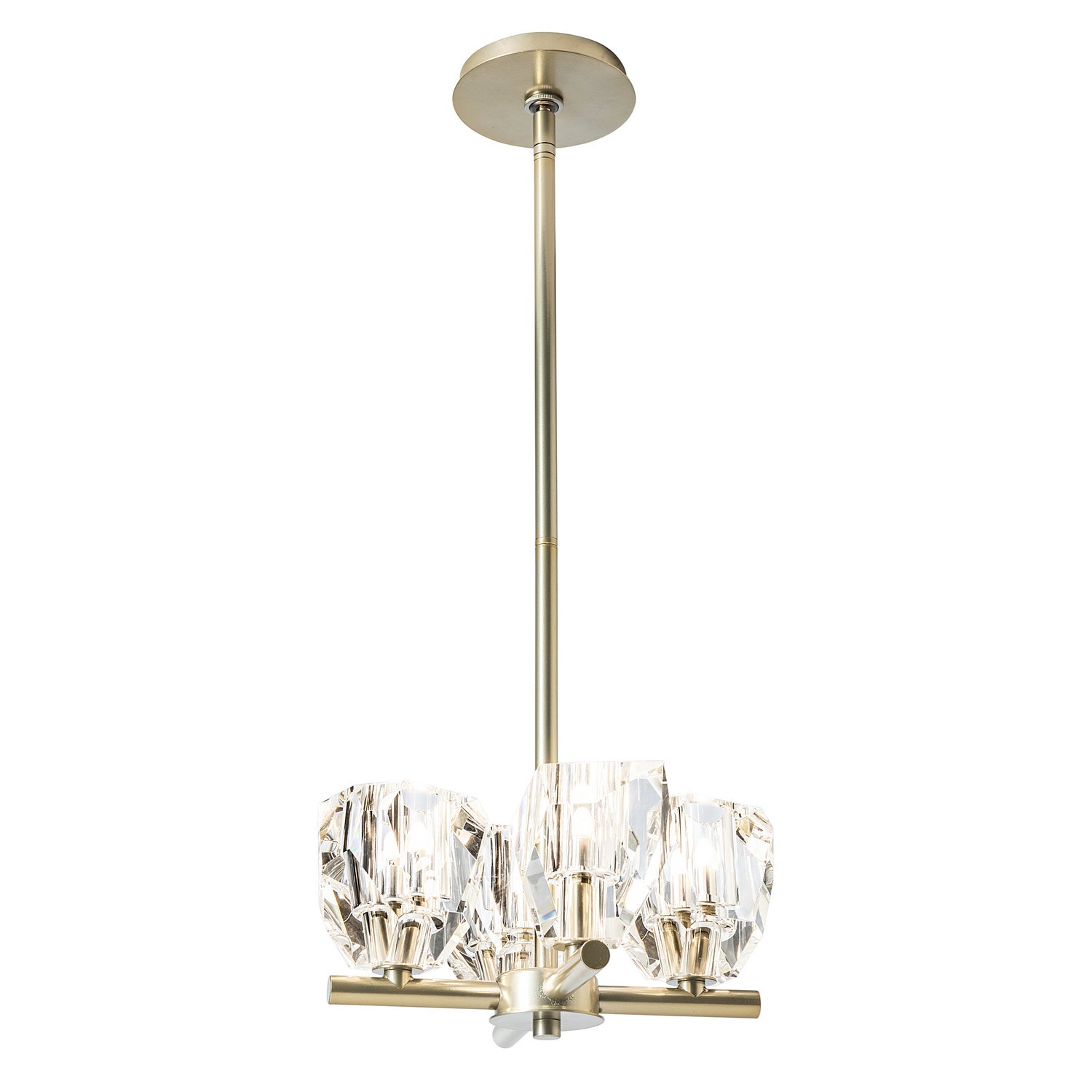 Hubbardton Forge - 131061-SKT-MULT-86-CR - Four Light Semi-Flush/Pendant - Gatsby - Modern Brass