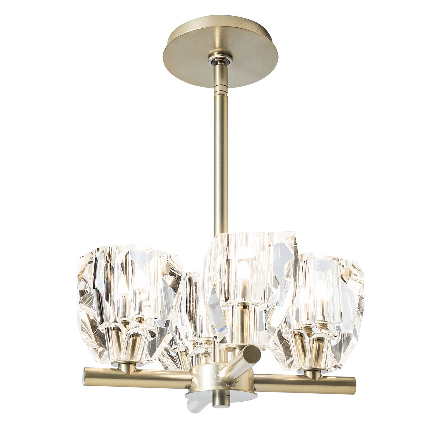 Hubbardton Forge - 131061-SKT-MULT-86-CR - Gatsby 4-Light Semi-Flush/Pendant - Gatsby - Modern Brass