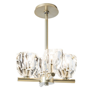 Hubbardton Forge - 131061-SKT-MULT-86-CR - Four Light Semi-Flush/Pendant - Gatsby - Modern Brass