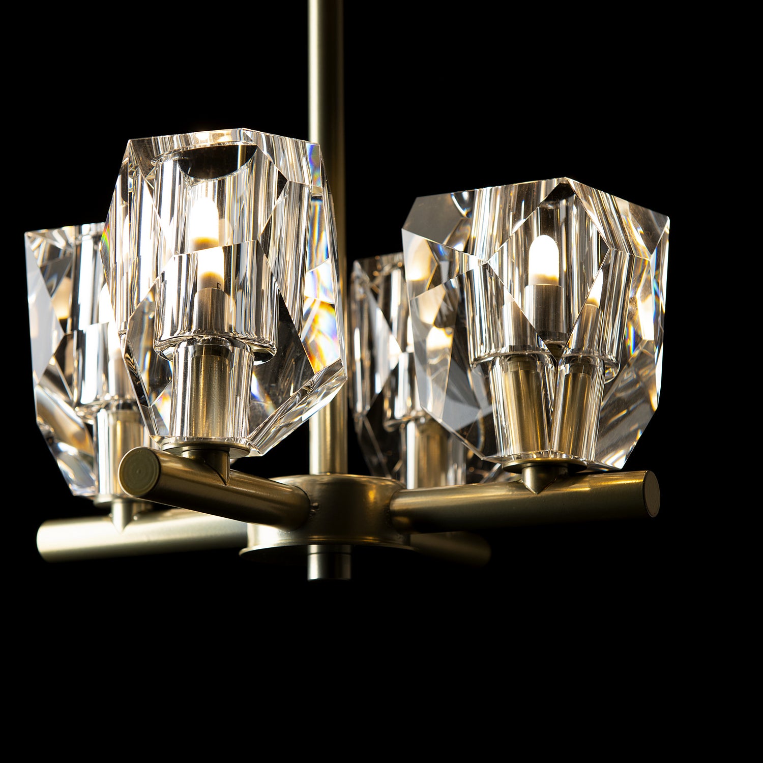 Hubbardton Forge - 131061-SKT-MULT-86-CR - Gatsby 4-Light Semi-Flush/Pendant - Gatsby - Modern Brass
