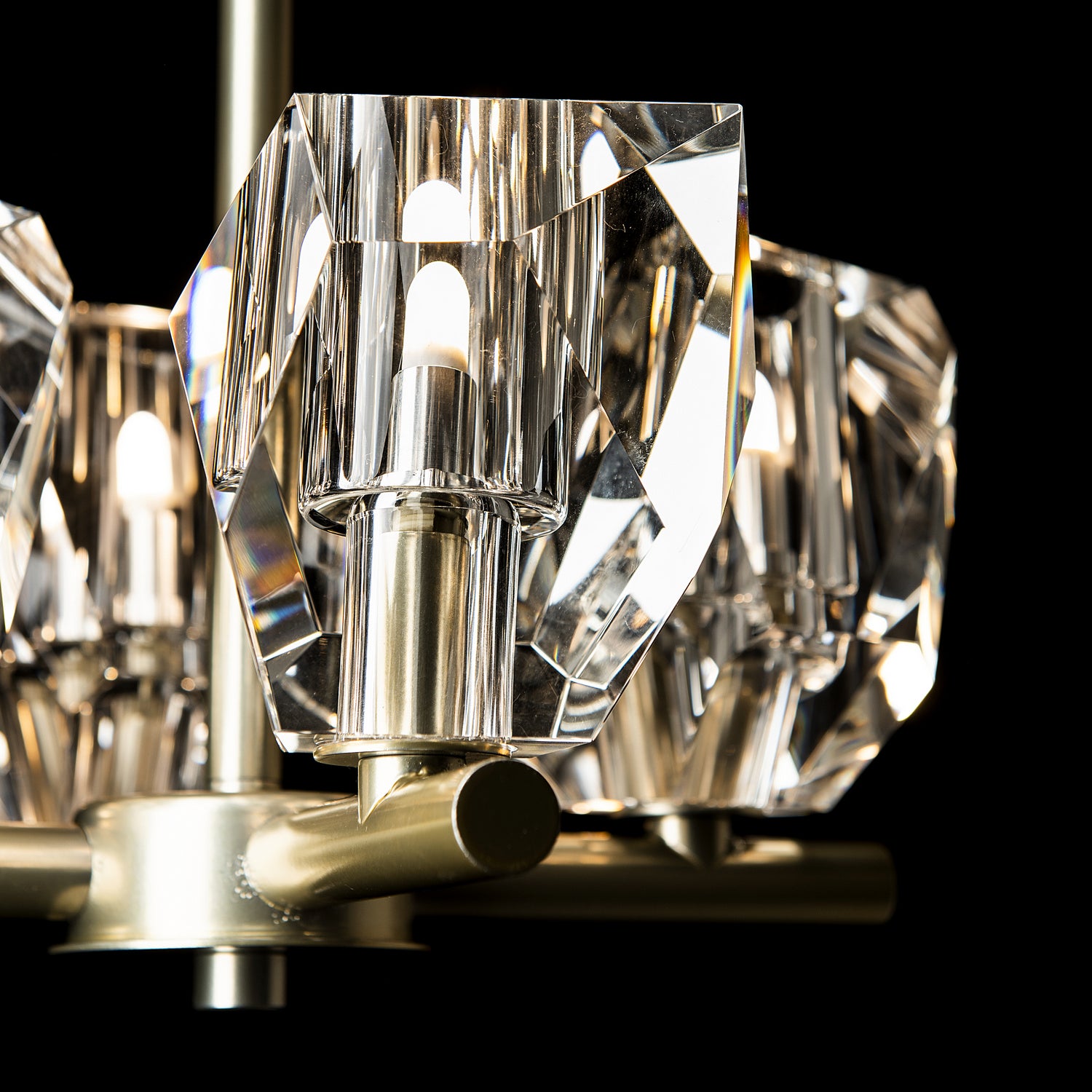 Hubbardton Forge - 131061-SKT-MULT-86-CR - Four Light Semi-Flush/Pendant - Gatsby - Modern Brass