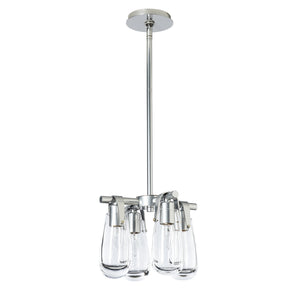 Hubbardton Forge - 131062-SKT-MULT-85-ZM0718 - Four Light Semi-Flush/Pendant - Eos - Sterling