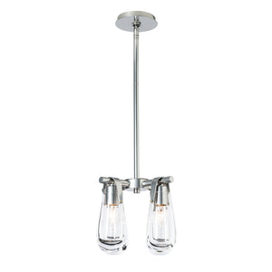 Hubbardton Forge - 131062-SKT-MULT-85-ZM0718 - Four Light Semi-Flush/Pendant - Eos - Sterling