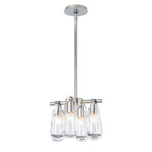 Hubbardton Forge - 131062-SKT-MULT-85-ZM0718 - Four Light Semi-Flush/Pendant - Eos - Sterling