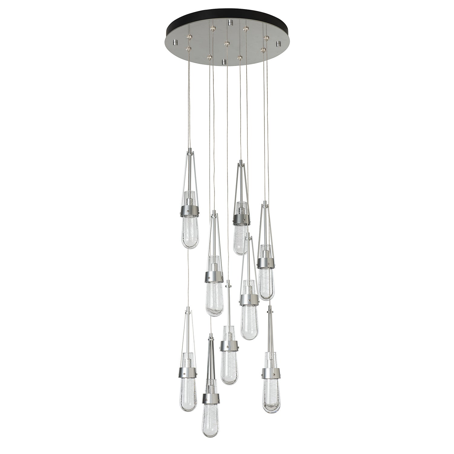 Hubbardton Forge - 131100-SKT-STND-85-YJ0434 - Link 9-Light Blown Glass Pendant - Link - Sterling