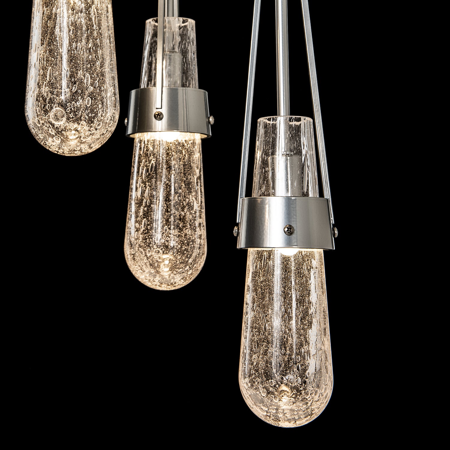 Hubbardton Forge - 131100-SKT-STND-85-YG0434 - Link 9-Light Blown Glass Pendant - Link - Sterling