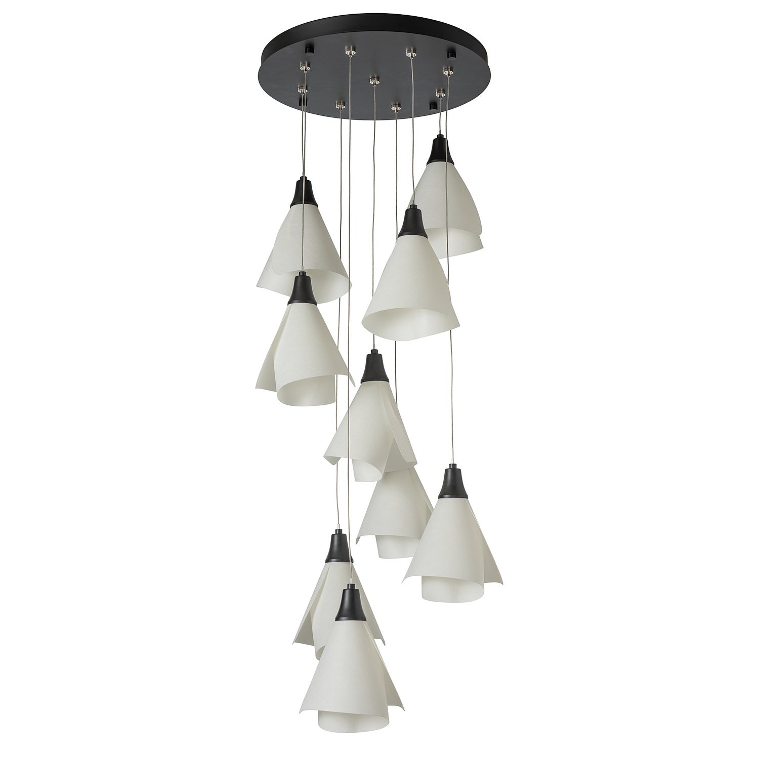 Hubbardton Forge - 131102-SKT-STND-10-SH1987 - Mobius 9-Light Pendant - Mobius - Black