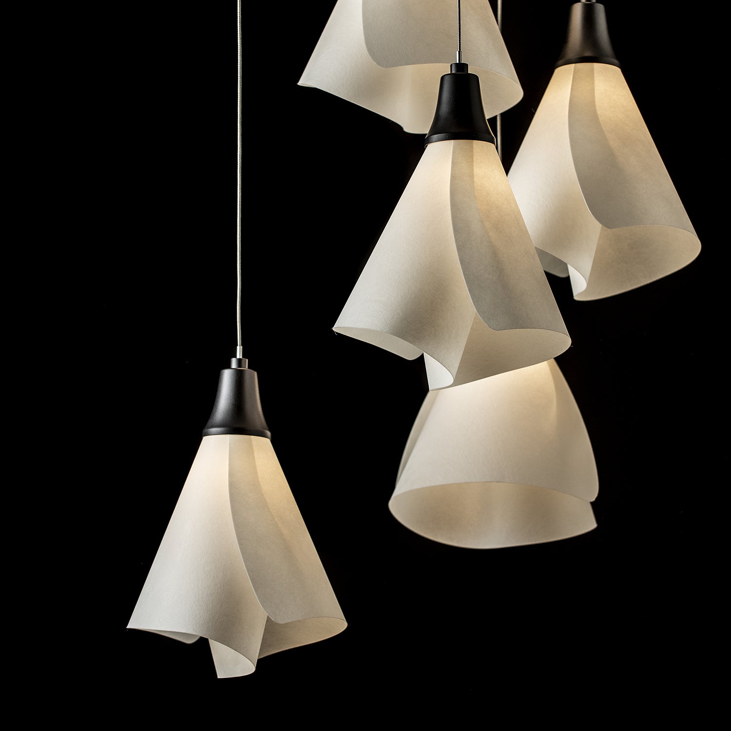 Hubbardton Forge - 131102-SKT-STND-10-SH1987 - Mobius 9-Light Pendant - Mobius - Black