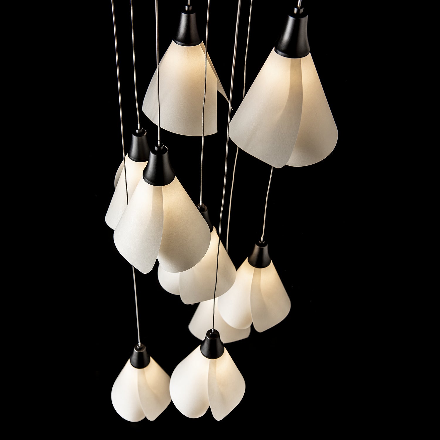 Hubbardton Forge - 131102-SKT-STND-10-SH1987 - Mobius 9-Light Pendant - Mobius - Black