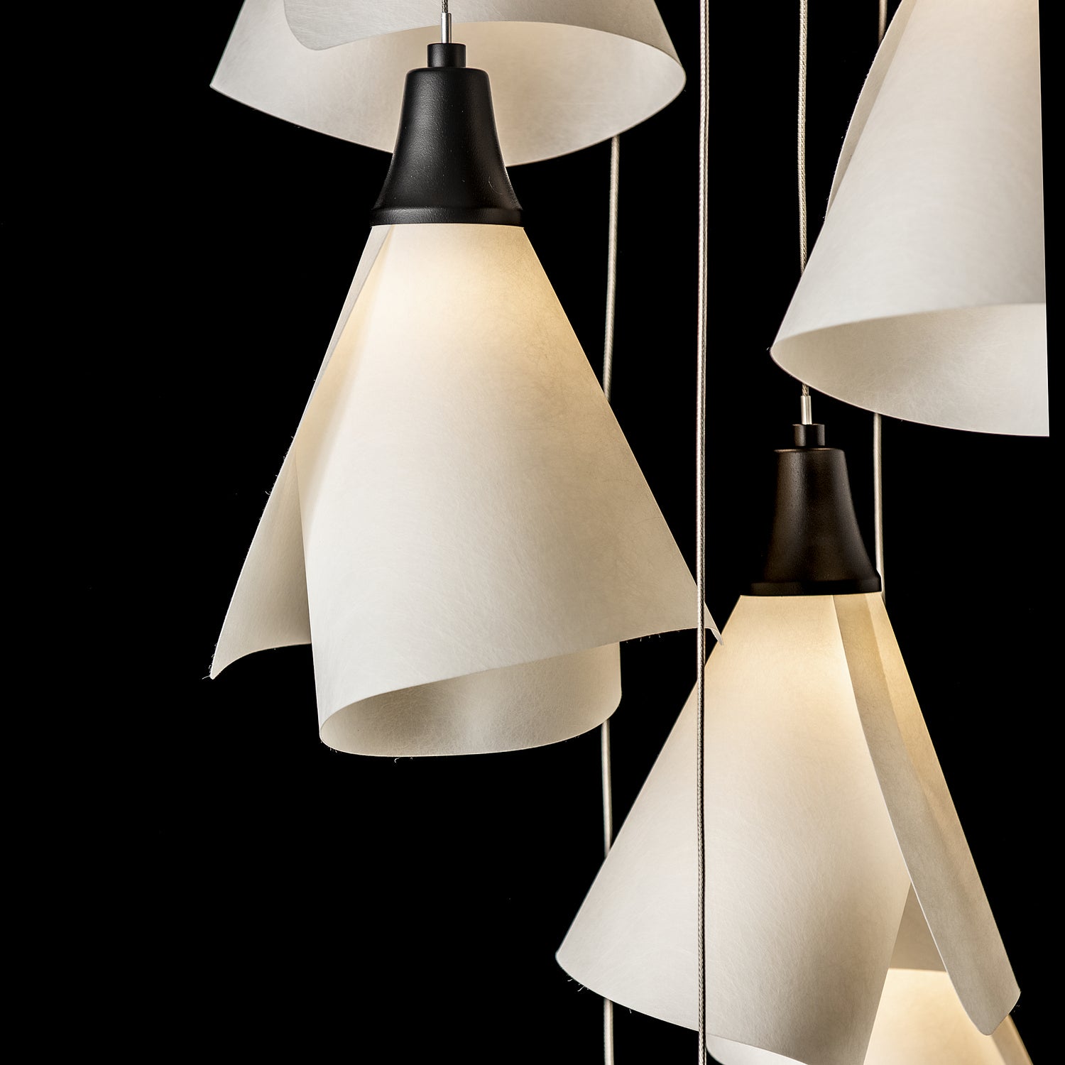 Hubbardton Forge - 131102-SKT-STND-10-SH1987 - Mobius 9-Light Pendant - Mobius - Black