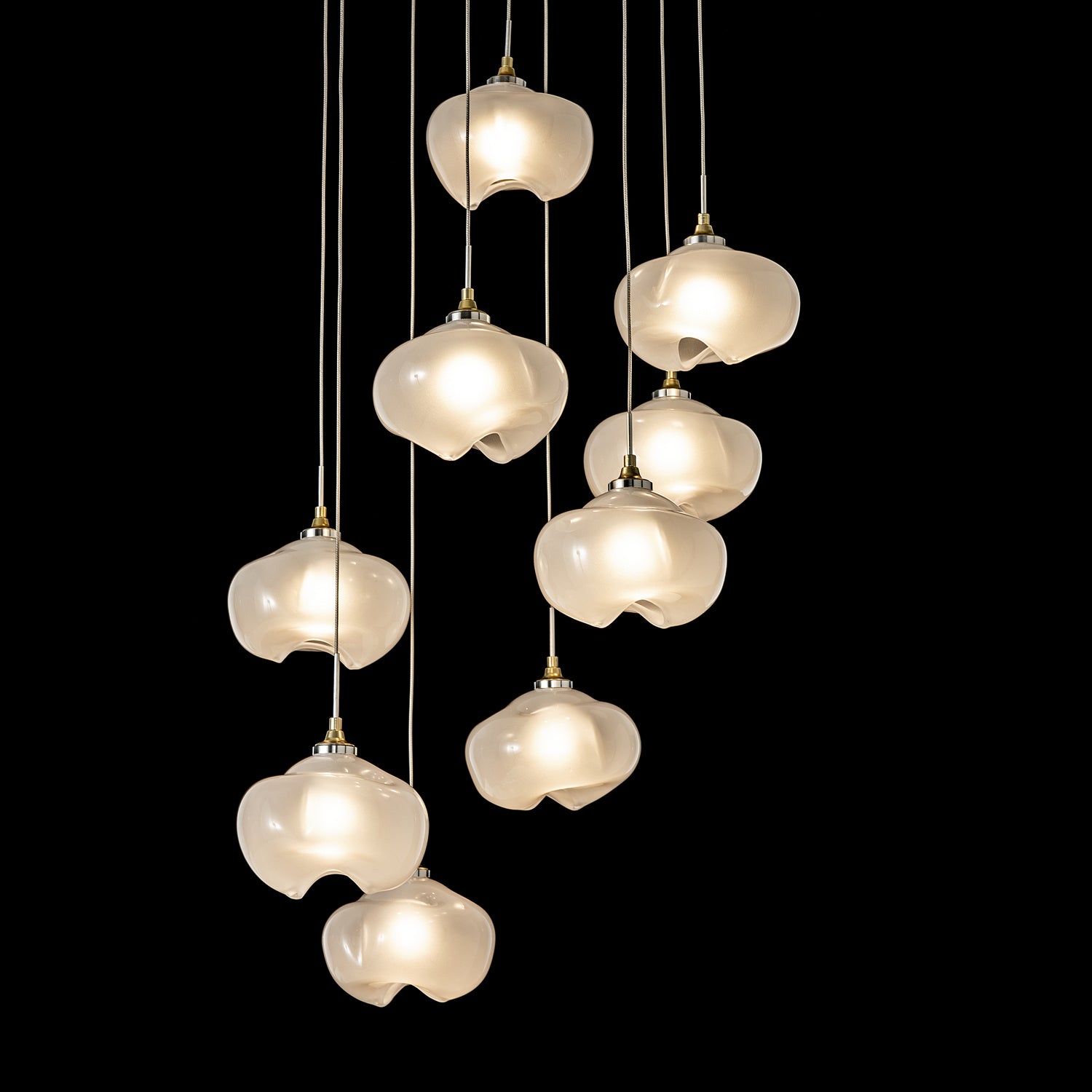 Hubbardton Forge - 131103-SKT-STND-10-FD0710 - Ume 9-Light Pendant - Ume - Black