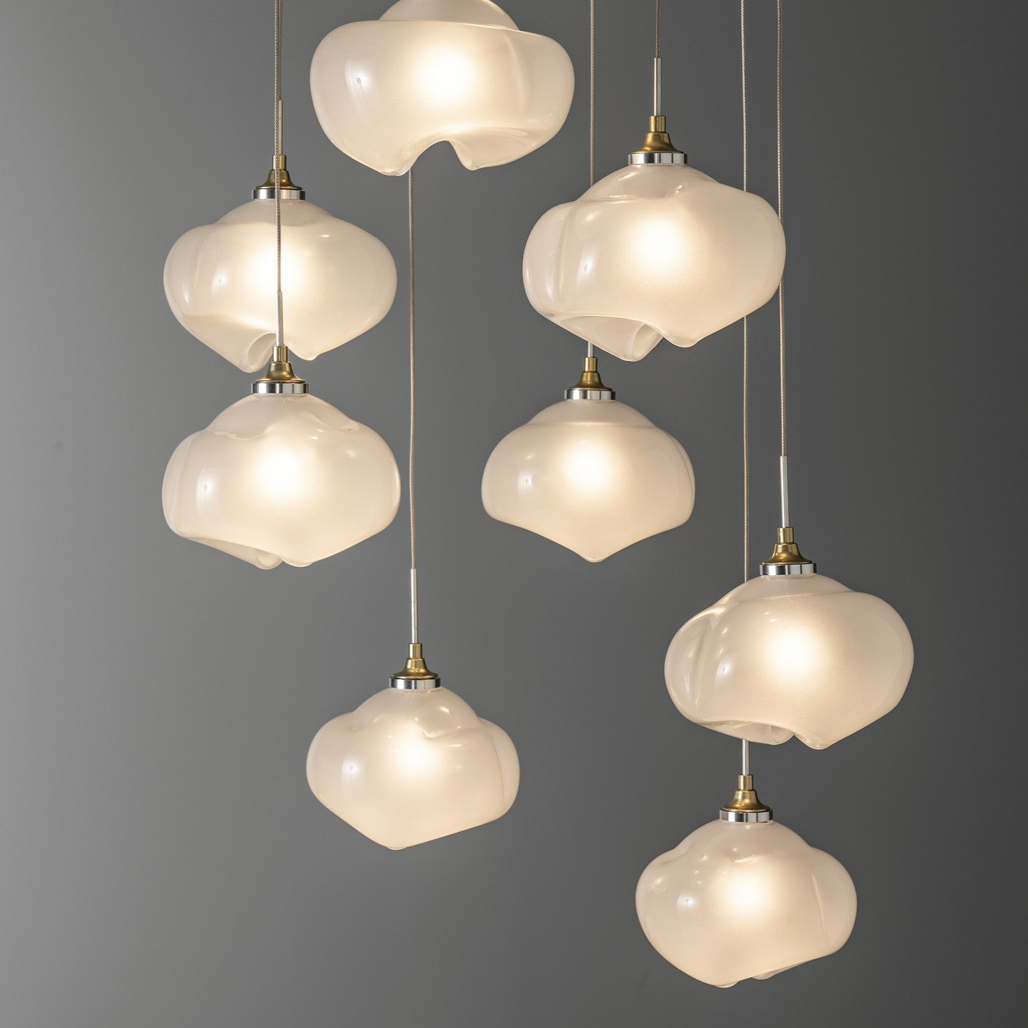Hubbardton Forge - 131103-SKT-STND-86-FD0710 - Ume 9-Light Pendant - Ume - Modern Brass