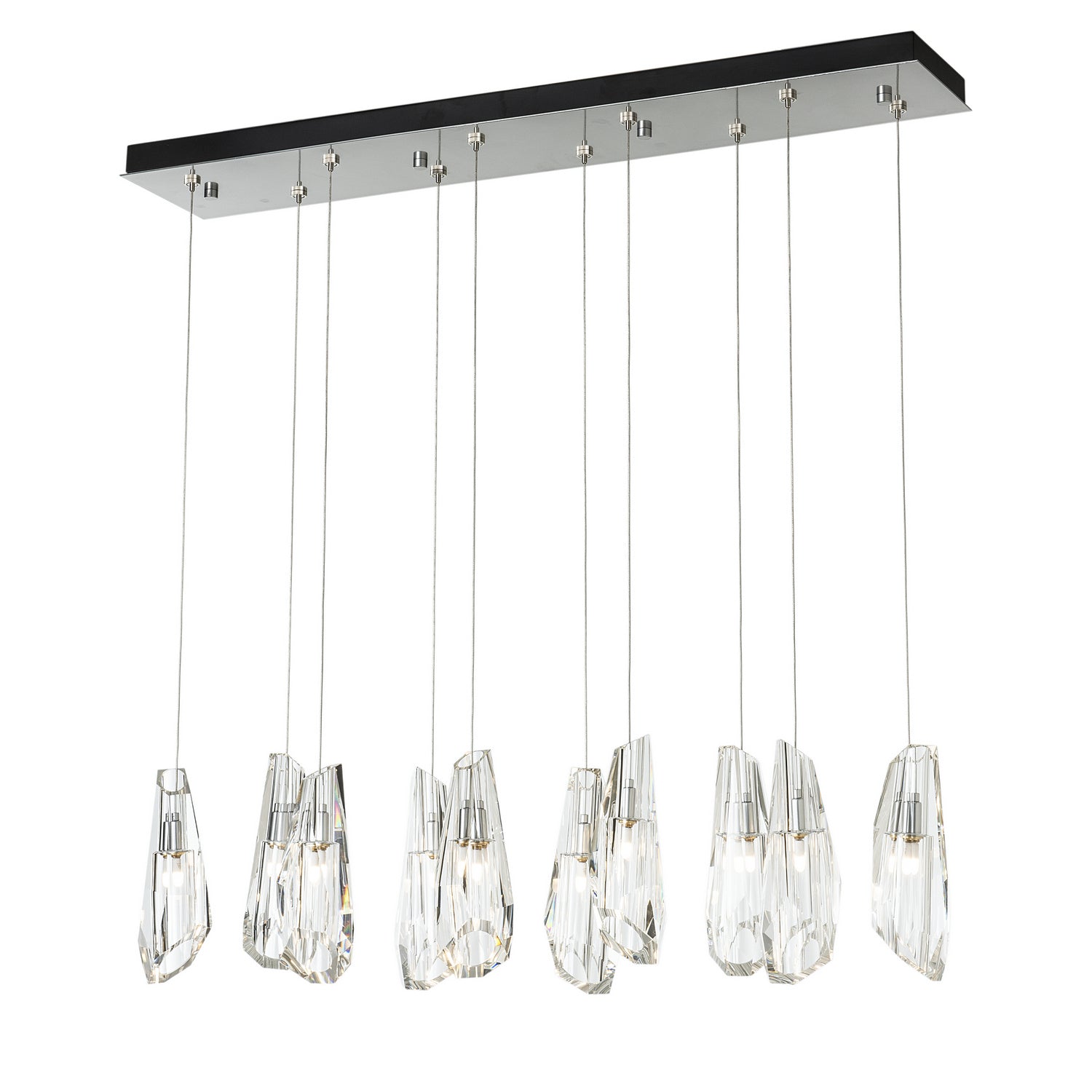 Hubbardton Forge - 131201-SKT-STND-85-CR - Luma 10-Light Large Crystal Pendant - Luma - Sterling