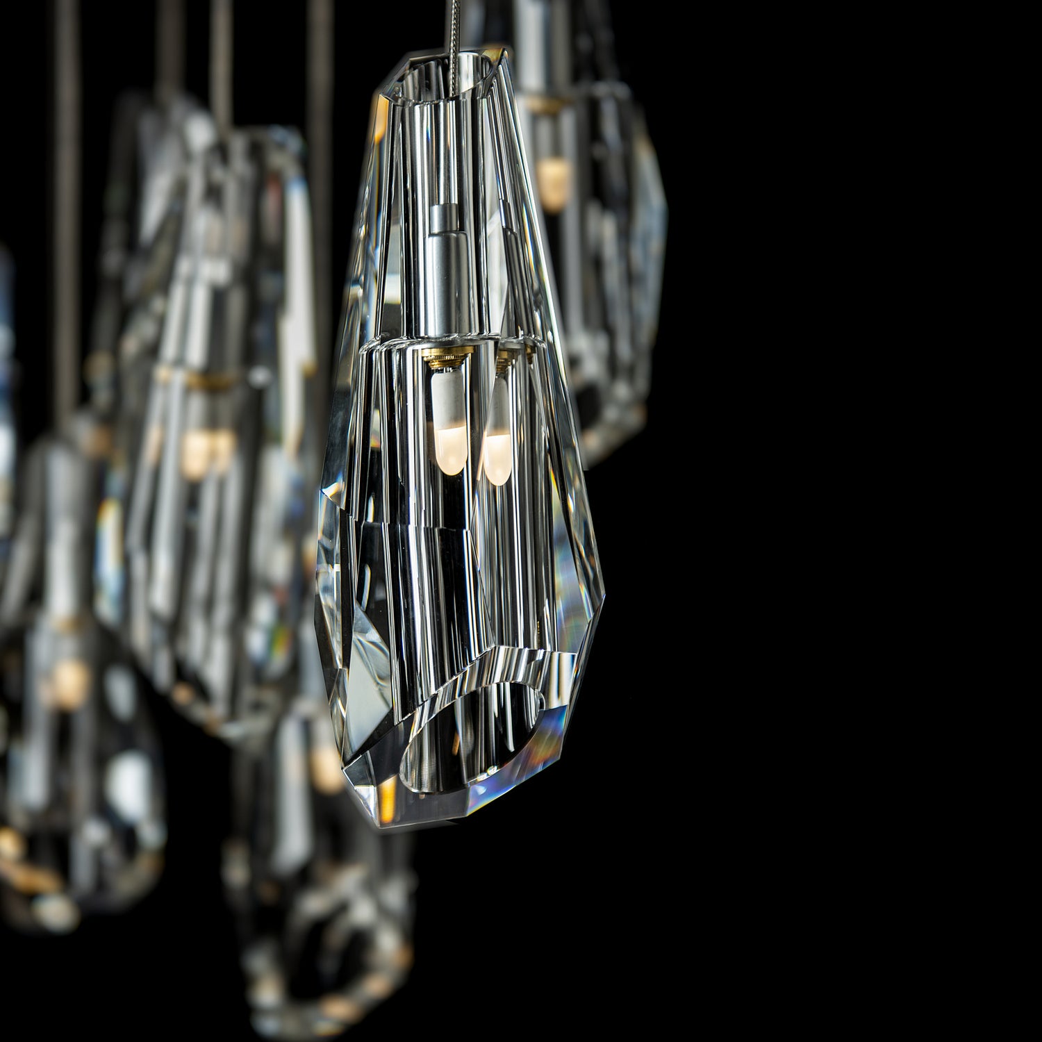 Hubbardton Forge - 131201-SKT-STND-85-CR - Luma 10-Light Large Crystal Pendant - Luma - Sterling