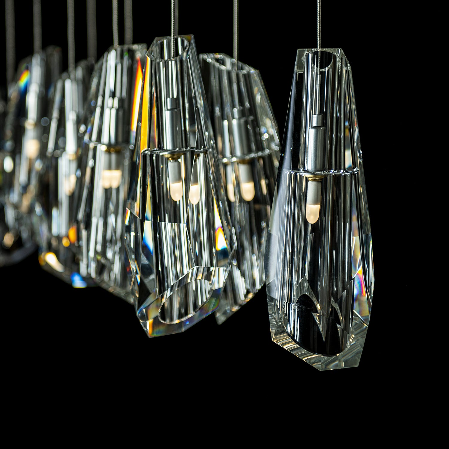 Hubbardton Forge - 131201-SKT-STND-85-CR - Luma 10-Light Large Crystal Pendant - Luma - Sterling