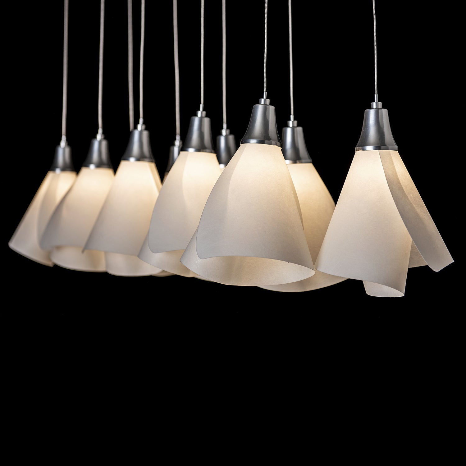 Hubbardton Forge - 131202-SKT-STND-85-SH1987 - Athena Triple Short LED Lantern - Mobius - Sterling