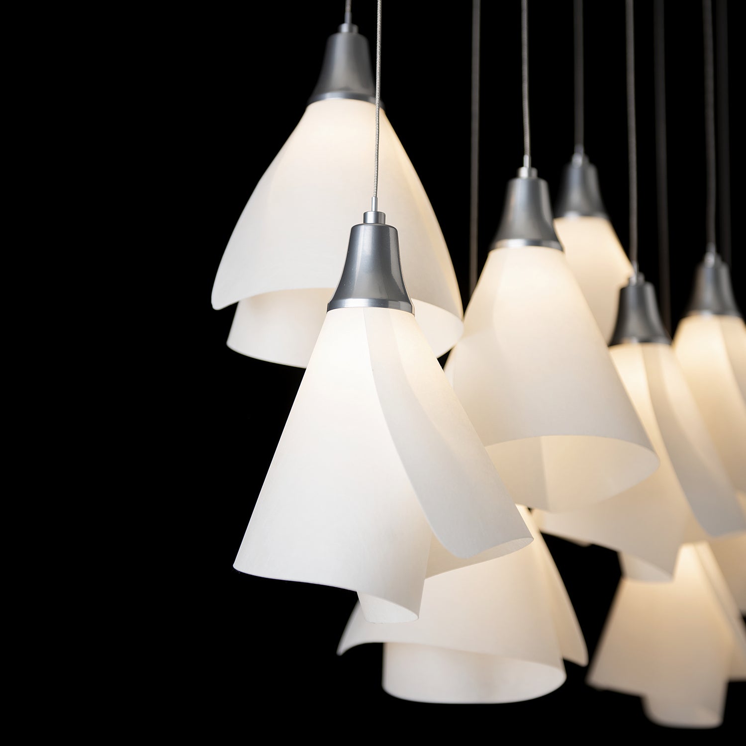 Hubbardton Forge - 131202-SKT-STND-85-SH1987 - Athena Triple Short LED Lantern - Mobius - Sterling